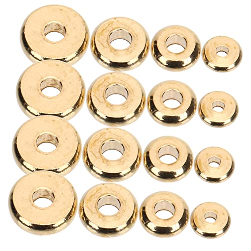 Beatifufu 400 Stück Metallperlen Flach Langlebige Schmuck Spacer Beads DIY Schmuckherstellung Zubehör für Halsketten Armbänder Kreative Bastelperlen von Beatifufu