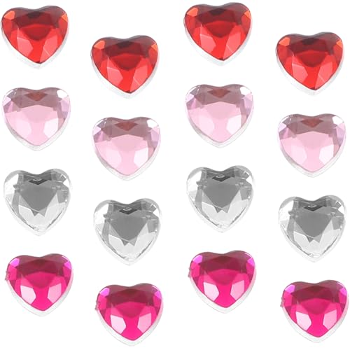 Beatifufu 400 Stück Teiliges Herz Acryl Strasssteine Langlebige Glitzernde Bastelsteine für DIY Schmuck Dekosteine zur Hochzeitstischdeko und Basteln Vielseitig Einsetzbare Herzen in von Beatifufu