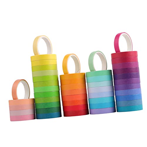 Beatifufu 48Rollen Washi Tape DIY Klebeband für Scrapbooking Geschenkverpackungen Bastelprojekte Farben Einfach Anzuwenden Dekorationen von Beatifufu