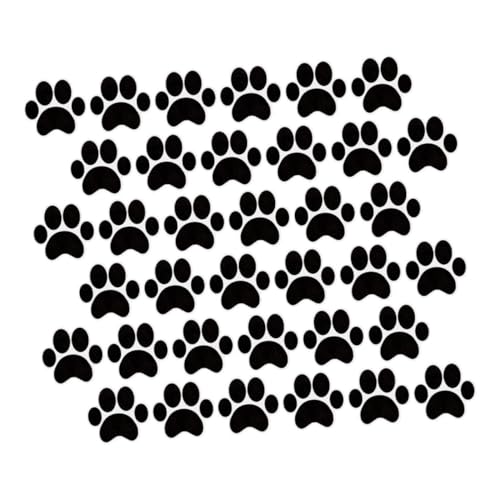 Beatifufu 49 Stück Teiliges Pawprints Wandtattoo aus PVC Niedliche Katzenpfoten Wandsticker für Kinderzimmer und Wohnzimmer Selbstklebend Einfach zu Entfernen Dekorativ für Glatte von Beatifufu
