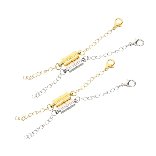 Beatifufu 4Paare Magnetverschlüsse für Halsketten und Armbänder Teiliges für Schmuckherstellung Einstellbare Verlängerungsketten DIY Zubehör für Kreativen Beatifufu 4Paare Magnetverschlüsse für Halsketten und Armbänder Teiliges für Schmuckherstellung Einstellbare Verlängerungsketten DIY Zubehör für Kreativen von Beatifufu