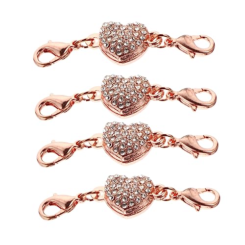 Beatifufu 4Stücke Herzförmige Schmuckverschlüsse mit Strass Armband und Kettenverlängerung DIY Schmuckherstellung für Fußkettchen Roségold Zufällige Designs Beatifufu 4Stücke Herzförmige Schmuckverschlüsse mit Strass Armband und Kettenverlängerung DIY Schmuckherstellung für Fußkettchen Roségold Zufällige Designs von Beatifufu