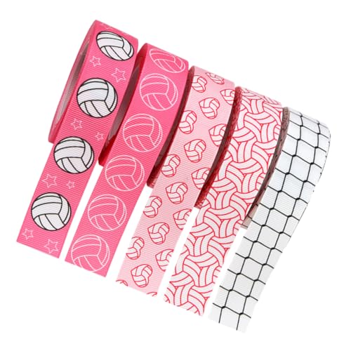 Beatifufu 5 Rollen Volleyball Geschenkband Diy Bastelband für Haarbänder Kränze Geburtstagsfeiern und Schulveranstaltungen Designs Yards Beatifufu 5 Rollen Volleyball Geschenkband Diy Bastelband für Haarbänder Kränze Geburtstagsfeiern und Schulveranstaltungen Designs Yards von Beatifufu
