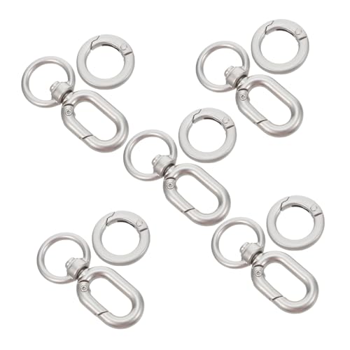 Beatifufu 5 Sätze Doppelöffnungs Drehverschlussklammer Metall Schlüsselanhänger Clip mit Schlüsselring Drehbar für Lanyards Outdoor Basteln Teiliges Robuste Stahlfeder Karabinerhaken Beatifufu 5 Sätze Doppelöffnungs Drehverschlussklammer Metall Schlüsselanhänger Clip mit Schlüsselring Drehbar für Lanyards Outdoor Basteln Teiliges Robuste Stahlfeder Karabinerhaken von Beatifufu