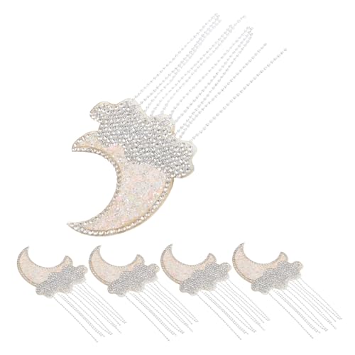 Beatifufu 5 Stück Selbstklebende Glitzer-mond Wolken-patches mit Strass-tassel Hitzebeständige Applikationen für Kleidung Jeans Taschen Handyhüllen und Diy-deko Beatifufu 5 Stück Selbstklebende Glitzer-mond Wolken-patches mit Strass-tassel Hitzebeständige Applikationen für Kleidung Jeans Taschen Handyhüllen und Diy-deko von Beatifufu