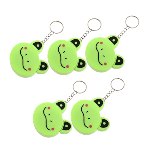 Beatifufu 5 Stück Teiliges Cartoon Frosch Maßband Weich Flexibel Beidseitig Skaliert Einziehbar mit Schlüsselring für Nähen Schneiderei Stoff Handwerk Präzise Messungen von Beatifufu