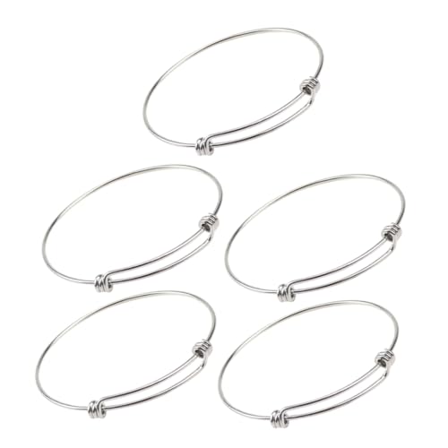Beatifufu 5 Stück Teiliges Edelstahl DIY Armband Verstellbare Dehnbare Armreifen für Damen Schmuck Basteln Zubehör Flexibel Anpassbar für Charms für und Alltag Beatifufu 5 Stück Teiliges Edelstahl DIY Armband Verstellbare Dehnbare Armreifen für Damen Schmuck Basteln Zubehör Flexibel Anpassbar für Charms für und Alltag von Beatifufu