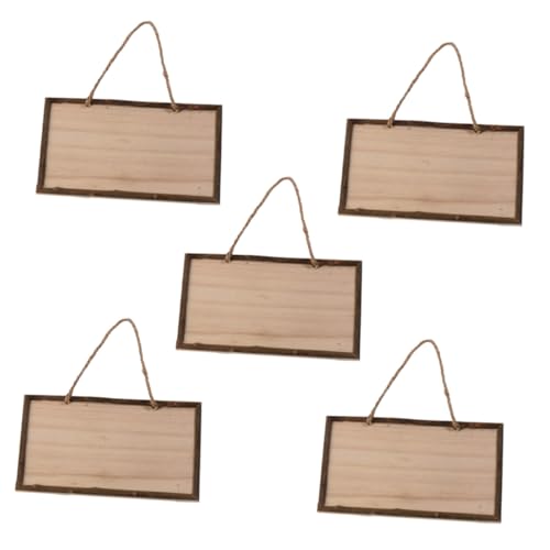 Beatifufu 5 Stück Teiliges Hängendes Holzschild Unbehandelte DIY Holztafel Blanko Holzplakette zum Bemalen und Gravieren Glatte Kanten Vielseitig für Wohnkultur und Bastelprojekte von Beatifufu
