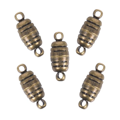 Beatifufu 5 Stück Teiliges Magnetverschluss Halskettenverschluss aus Reinem Kupfer mit Vintage blumenmuster Stilvolle Schmuckverbinder für DIY Armband Halskettenherstellung Einfaches von Beatifufu
