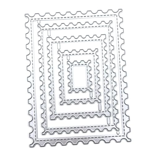 Beatifufu 5 Stück Teiliges Metall Stanzformen Postage Stamp Dies Robustem Carbonstahl Rechteckige Gewellte Bastel Schablonen für Scrapbooking Kartengestaltung Mehrlagiges Diy Kreativprojekte Beatifufu 5 Stück Teiliges Metall Stanzformen Postage Stamp Dies Robustem Carbonstahl Rechteckige Gewellte Bastel Schablonen für Scrapbooking Kartengestaltung Mehrlagiges Diy Kreativprojekte von Beatifufu