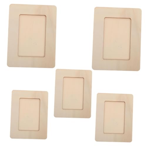 Beatifufu 5 Stück Unlackierte Holz Bilderrahmen Diy Bastelrahmen für Leere Fotorahmen für Fotos und Kunstwerke für Tischdisplay und Projekte Beatifufu 5 Stück Unlackierte Holz Bilderrahmen Diy Bastelrahmen für Leere Fotorahmen für Fotos und Kunstwerke für Tischdisplay und Projekte von Beatifufu