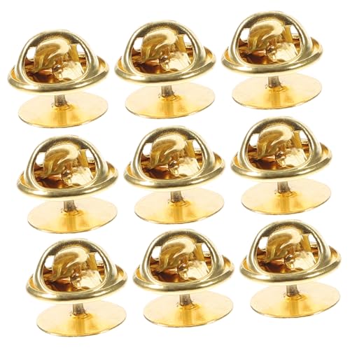 Beatifufu 50 Sätze Pin Back Locking Verschluss für Emaille Pins Schmetterlingskupplung aus Goldfarbener Sockel Sicherer Halt für Broschen und Schmuckherstellung Praktisch und Stabil von Beatifufu