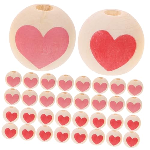 Beatifufu 50 Stück Holzperlen Herzform Bunte Bastelperlen für DIY Schmuck Valentinstag Armbandherstellung Makramee Dekoration Zubehör Beatifufu 50 Stück Holzperlen Herzform Bunte Bastelperlen für DIY Schmuck Valentinstag Armbandherstellung Makramee Dekoration Zubehör von Beatifufu