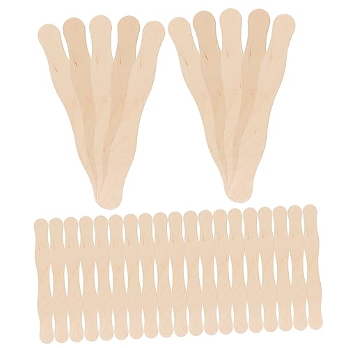 Beatifufu 50 Stück Holzstäbchen für Diy Bastelprojekte Natürliche Eiscreme Sticks für Fächergriffe Einladungen Farbmischung und Mehr von Beatifufu