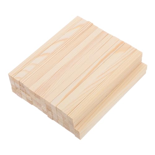 Beatifufu 50 Stück Kleine Holzstäbe Ungebeizte Quadratische Holzstäbe für Diy Bastelprojekte Glatte Oberfläche Leicht zu Handhaben für Dekoration und Bastelarbeiten von Beatifufu