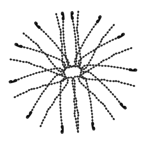 Beatifufu 50 Stück Kugelkette Bunt Bedruckte Dekorationskette aus Eisen Schwarz Vielseitig für DIY Anhänger und Schmuck Robust und Langlebig von Beatifufu