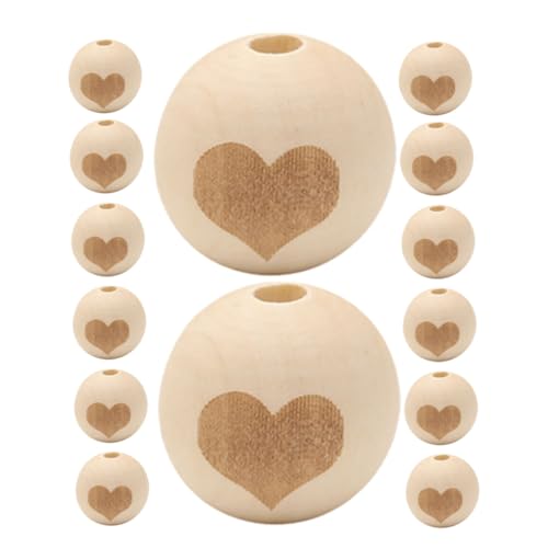 Beatifufu 50 Stück Natürliche Holzperlen mit Herz Gesichtsmuster DIY Lose Holzperlen für Schmuckherstellung Graffiti Basteln Leichte Langebige für Armband Halskette Anhänger Beatifufu 50 Stück Natürliche Holzperlen mit Herz Gesichtsmuster DIY Lose Holzperlen für Schmuckherstellung Graffiti Basteln Leichte Langebige für Armband Halskette Anhänger von Beatifufu