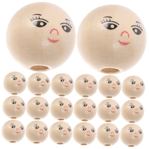 Beatifufu 50 Stück Runde Holzperlen mit Lachendem Gesicht Naturbelassenes Holz für DIY Schmuckherstellung Armbänder Halsketten Basteln Langlebige Vielseitige Holzperlen Bulk Pack Beatifufu 50 Stück Runde Holzperlen mit Lachendem Gesicht Naturbelassenes Holz für DIY Schmuckherstellung Armbänder Halsketten Basteln Langlebige Vielseitige Holzperlen Bulk Pack von Beatifufu