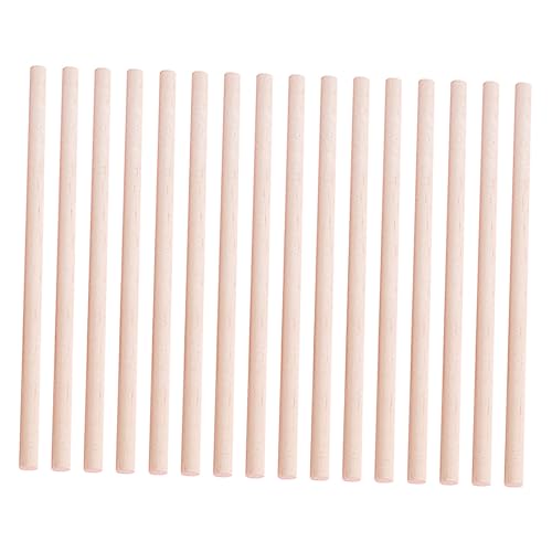 Beatifufu 50 Stück Runde Holzstäbe Unbehandelte Holzdübel Stäbe für DIY Bastelprojekte Holzstäbchen Modellbau Kunsthandwerk Naturbelassen Robust Sicher von Beatifufu