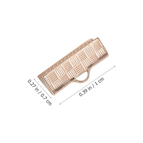 Beatifufu 50 Stück Teiliges End clamps Goldfarbene Flachdraht schnallen für DIY Schmuck Kleidung Bastelzubehör Robustes Material Vielseitig Einsetzbar für Halsketten und Armbänder von Beatifufu