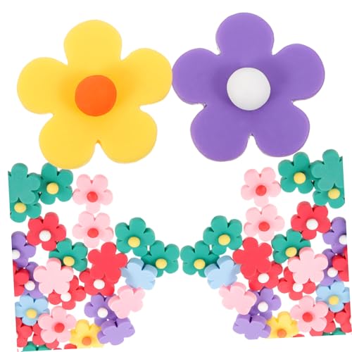 Beatifufu 50 Stück Teiliges Resin Blumen Charms Mittelgroße Fünfblättrige Miniaturblumen für DIY Handyzubehör Haarschmuck und Bastelprojekte Farblich Gemischt Robust und Leicht Anzubringen von Beatifufu