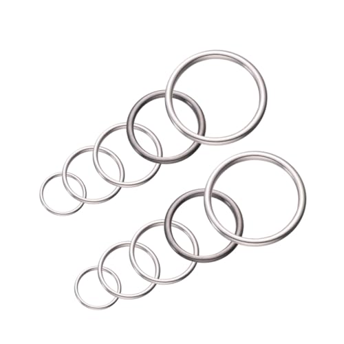 Beatifufu 50 Stück Teiliges Schmuckherstellung Ring aus Robustem Legierungsmetall Geschlossene Runde Ringe in Silberweiß für DIY Schmuck und Bastelprojekte Beatifufu 50 Stück Teiliges Schmuckherstellung Ring aus Robustem Legierungsmetall Geschlossene Runde Ringe in Silberweiß für DIY Schmuck und Bastelprojekte von Beatifufu