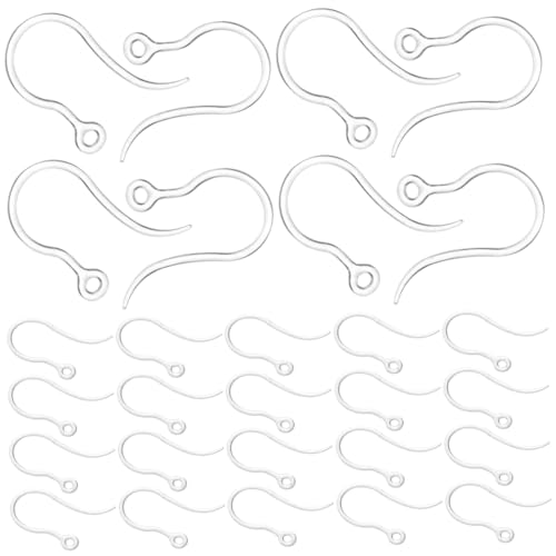 Beatifufu 50 Stück Transparente Resin Ohrringhaken für DIY Schmuckherstellung Umweltfreundliche Große Ohrhaken ohne Grate zum Basteln von Ohrringen mit Perlen und Anhängern Beatifufu 50 Stück Transparente Resin Ohrringhaken für DIY Schmuckherstellung Umweltfreundliche Große Ohrhaken ohne Grate zum Basteln von Ohrringen mit Perlen und Anhängern von Beatifufu