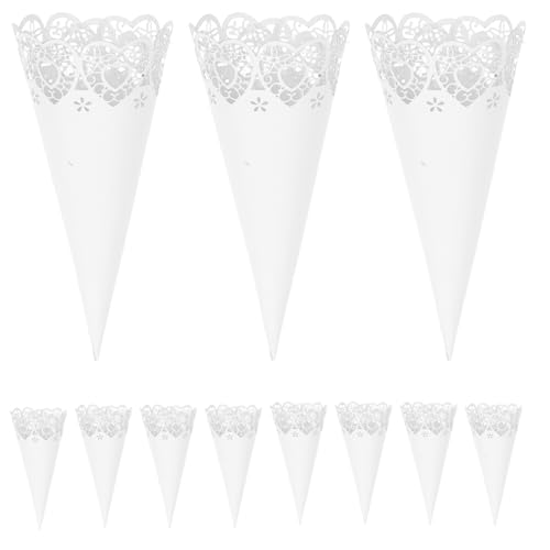 Beatifufu 50 Stück Weiße Herzförmige Hollow Papier Petal Tüten für Hochzeitsfeiern Dekorative Halter für Blumenblüten und Konfetti bei Geburtstags und Jubiläumsfeiern Beatifufu 50 Stück Weiße Herzförmige Hollow Papier Petal Tüten für Hochzeitsfeiern Dekorative Halter für Blumenblüten und Konfetti bei Geburtstags und Jubiläumsfeiern von Beatifufu