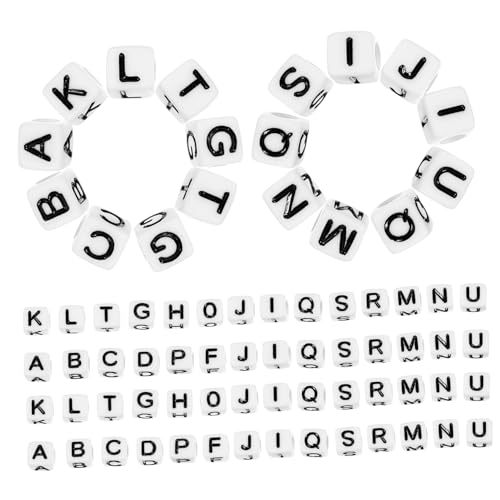 Beatifufu 500 Stück Acryl Buchstaben Perlen Langlebige DIY Bastelperlen für Armbänder Schmuckherstellung Vielseitige Schwarze Weiße Letter Beads zum Auffädeln und Basteln Beatifufu 500 Stück Acryl Buchstaben Perlen Langlebige DIY Bastelperlen für Armbänder Schmuckherstellung Vielseitige Schwarze Weiße Letter Beads zum Auffädeln und Basteln von Beatifufu