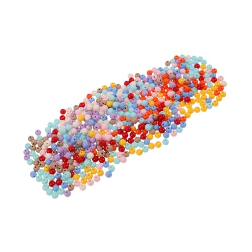 Beatifufu 500 Stück Candy Color Acrylperlen Runde Solide Spacer-perlen mit Großem Leichtes DIY Schmuckzubehör für Armbänder Halsketten Handyketten Vielseitige Bastelperlen von Beatifufu
