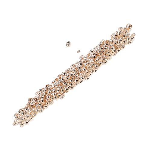 Beatifufu 500 Stück Roségold Spacer Beads aus Vergoldetem Kupfer Nahtlose Runde Metallperlen für DIY Schmuckherstellung Dekorative Perlen für Armbänder und Halsketten von Beatifufu