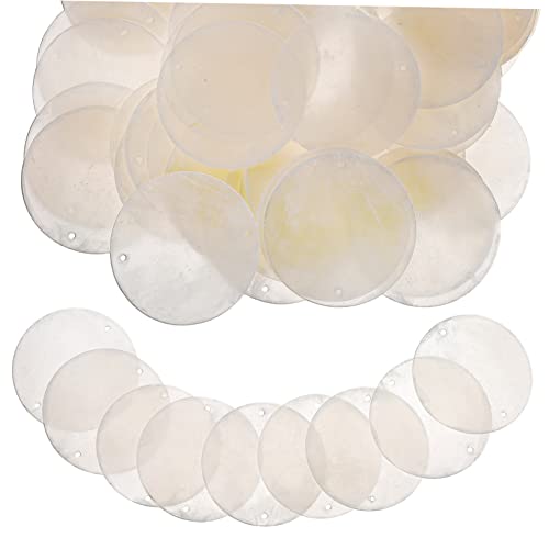 Beatifufu 50Stücke Runde Muschelscheiben Naturmaterialien mit Löchern DIY Dekoration für Windspiele Schmuckherstellung und Projekte für Heimwerker Beatifufu 50Stücke Runde Muschelscheiben Naturmaterialien mit Löchern DIY Dekoration für Windspiele Schmuckherstellung und Projekte für Heimwerker von Beatifufu