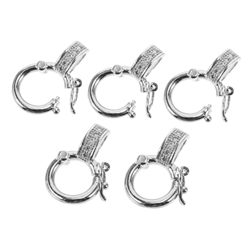 Beatifufu 5Stücke Schmuckverbinder Armbandverschlüsse für DIY Projekte Dekorative und Sichere Verschlüsse für Armbänder für Bastelarbeiten Silberfarben von Beatifufu