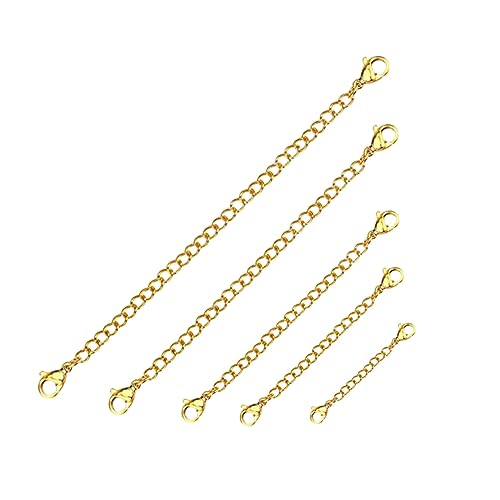 Beatifufu 5Stücke Verlängerungskette mit Karabinerverschlüssen für DIY Schmuckherstellung Verschiedene Längen Beatifufu 5Stücke Verlängerungskette mit Karabinerverschlüssen für DIY Schmuckherstellung Verschiedene Längen von Beatifufu