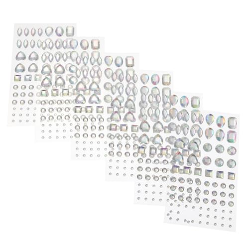 Beatifufu 6 Blätter Glänzende Kristall-acryl-aufkleber Selbstklebend DIY Schmuck Sticker Handgefertigte Dekorative Diamanten Aufkleber für Kreative Bastelprojekte von Beatifufu