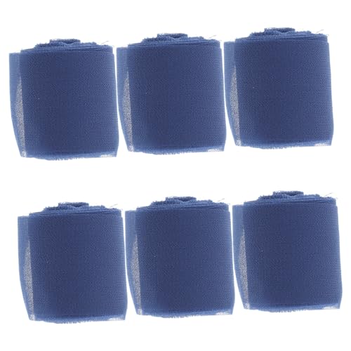 Beatifufu 6 Rollen Breites Chiffonband mit Natürlichen Fransen Kanten Weiches und Strapazierfähiges Geschenkband für Hochzeitssträuße Blumendekoration Präsentverpackung in Staubblau Beatifufu 6 Rollen Breites Chiffonband mit Natürlichen Fransen Kanten Weiches und Strapazierfähiges Geschenkband für Hochzeitssträuße Blumendekoration Präsentverpackung in Staubblau von Beatifufu