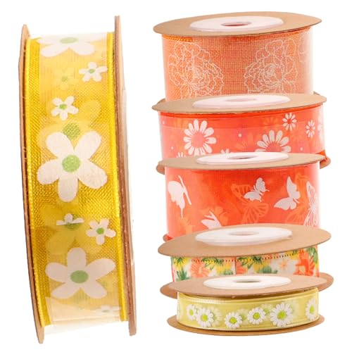 Beatifufu 6 Rollen Doppelseitiges Polyester Satinband mit Blumendruck pro Vielseitiges und Bastelband für Festivaldekoration Geschenkverpackung und DIY Haaraccessoires Beatifufu 6 Rollen Doppelseitiges Polyester Satinband mit Blumendruck pro Vielseitiges und Bastelband für Festivaldekoration Geschenkverpackung und DIY Haaraccessoires von Beatifufu