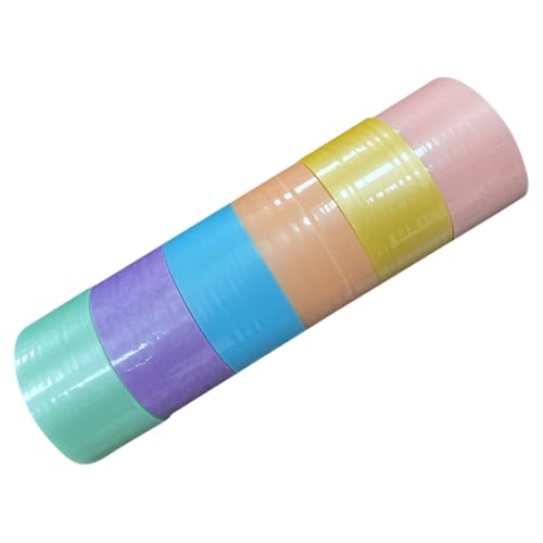 Beatifufu 6 Rollen Farbiges Sticky Ball Tape Selbstklebendes DIY Klebeband Seidiges Material Einfache Anwendung Stressabbau Kreative Bastelideen und Entspannende Momente von Beatifufu
