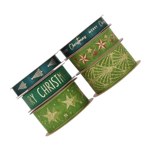 Beatifufu 6 Rollen Grüne Drahtband mit Glitzereffekt Langlebig und Weich für Geschenkverpackungen DIY Hochzeitsdeko Frühlingskränze und Partydekorationen Leicht und Portabel für Vielseitigen von Beatifufu