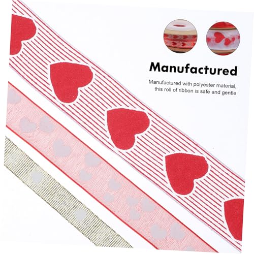 Beatifufu 6 Rollen Herzmuster Geschenkband Valentinstag Geschenkverpackung DIY Deko Hochzeit Muttertag Schleifenband Farbenfroh von Beatifufu
