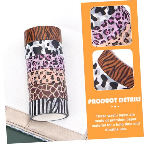 Beatifufu 6 Rollen Teiliges Washi Tape Set mit Tiermustern Dekoratives Klebeband für Scrapbooking DIY Handwerk Geschenksverpackung Vielseitig Verwendbar für Tagebücher Notizbücher und von Beatifufu