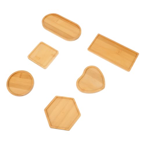 Beatifufu 6 Stück Mosaik -holzpalette Schlüssel Dekoration Natürlich Rechteckig Form Blau Aufschlag Mörtel Material Tablett Mini-fliesen Platten Herzplatte Rustikales Hellbraun von Beatifufu