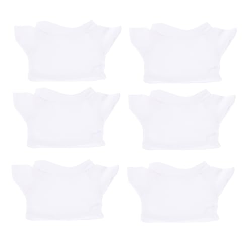 Beatifufu 6 Stück Teiliges Kleine Teddybär T shirts Puppenkleidung aus Weichem Baumwollstoff Austauschbar Strapazierfähig Bequem für Puppen Modisch und Einfach Anzuziehen von Beatifufu