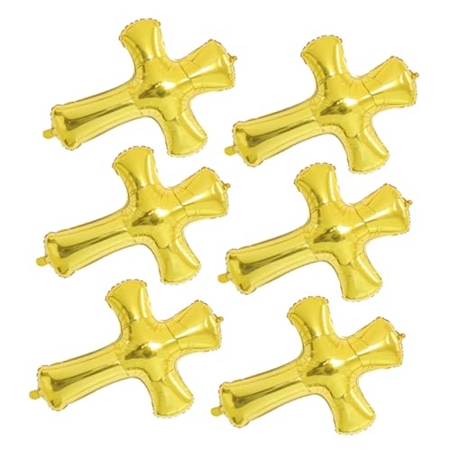 Beatifufu 6 Stück Teiliges Kreuz Aluminiumfolie Ballons Gold Langlebige Party Dekoration für Taufe Shower Jungen und Mädchen Stabile Auslaufsichere Folienballons als Festliche Ornament Beatifufu 6 Stück Teiliges Kreuz Aluminiumfolie Ballons Gold Langlebige Party Dekoration für Taufe Shower Jungen und Mädchen Stabile Auslaufsichere Folienballons als Festliche Ornament von Beatifufu