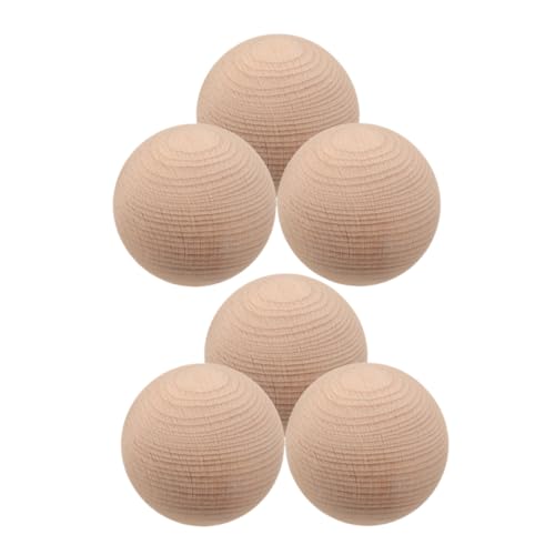 Beatifufu 6 Stück Teiliges Solide Holz-kroquetbälle aus Buchenholz für Garten Outdoor-spiele Vielseitig Einsetzbar als Ersatz für Backyard-golf und Freizeitspaß von Beatifufu