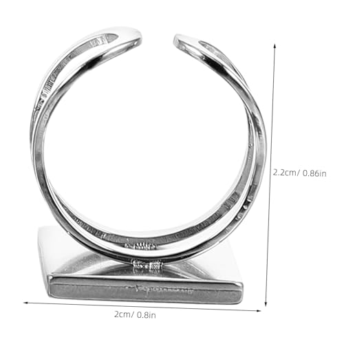 Beatifufu 6 Stück Teiliges Verstellbares Edelstahl Ringrohling Quadratische Schmuckfassung DIY Schmuckherstellung Ringe Zubehör für Damen und Herren von Beatifufu