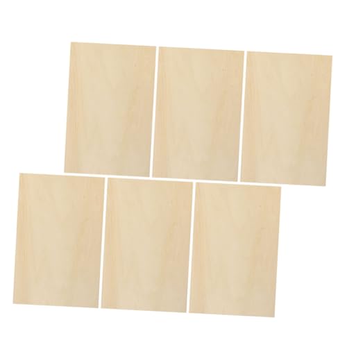 Beatifufu 6 Stück Ultra Leichtes Lindenholz Bastelplatten Unbehandelte Holzplatten für Diy Pyrographie Handwerk und Kreative Kunstprojekte von Beatifufu