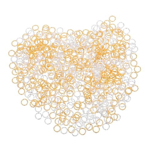 Beatifufu 600 Stück Twisted Offene Jumpringe Metallverbinder für DIY Schmuckherstellung Flexible Verbindung Benutzerfreundlich Gold Silber für Ohrringe Armbänder und Halsketten von Beatifufu