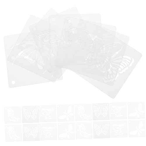 Beatifufu 60Blätter Wiederverwendbare Schablonen für Malerei Hohlschablonen für DIY Wandkunst Bastel und Scrapbooking Projekte Schmetterling und Libellenmuster von Beatifufu