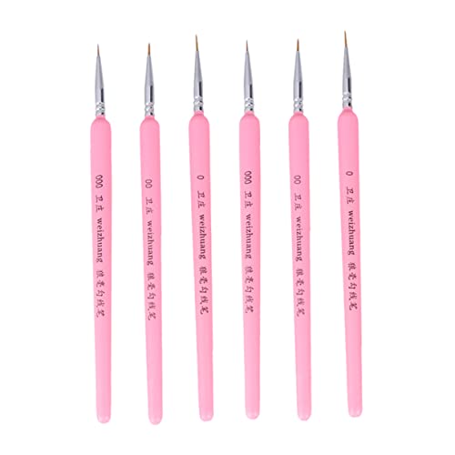 Beatifufu 6Stücke Teiliges Detailpinsel für Präzises Pinsel für Aquarell und Gouache Leicht und Tragbar für Künstler und Kunststudenten von Beatifufu